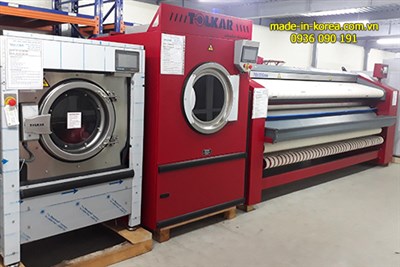 Lắp đặt máy là lô công nghiệp cho xưởng giặt là ở Thái Bình
